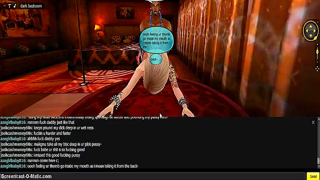 3D Anime Babe Seduces With Gold Eyes In Hot IMVU Game Session