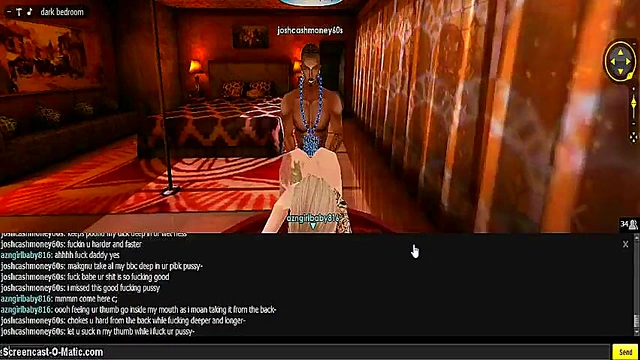 3D Anime Babe Seduces With Gold Eyes In Hot IMVU Game Session