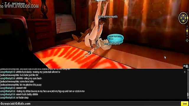 3D Anime Babe Seduces With Gold Eyes In Hot IMVU Game Session