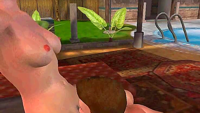 Poolside Pussy Licking With A Sexy 3D Cartoon Babe