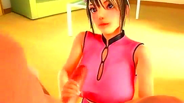 Angry 3D Hentai Chick Rides Steamy Meat Bun Dick Wildly