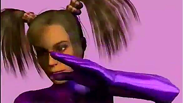 Virtual French Maid Gives Hardcore Blowjob With Big Tits In 3D Anime Action