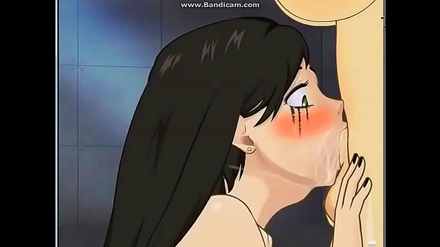 Futanari Anime Babe With Huge Tits Gives Super Deepthroat Blowjob
