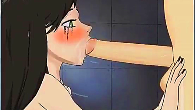 Futanari Anime Babe With Huge Tits Gives Super Deepthroat Blowjob