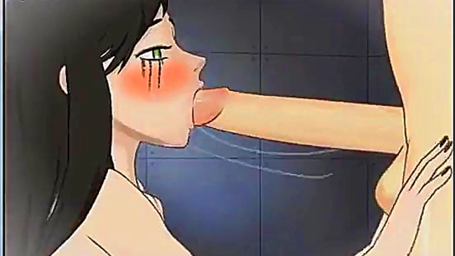 Futanari Anime Babe With Huge Tits Gives Super Deepthroat Blowjob