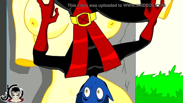 Nightcrawler's Erotic Teleport Mishap in Busty Animación Fantasy