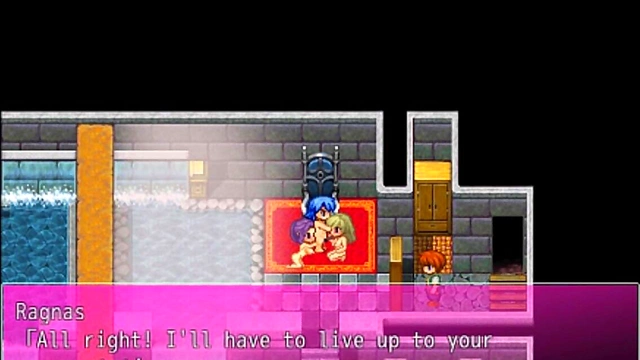 Obedient Filia Gives Pleasure In NTRPG Anime Game Scene