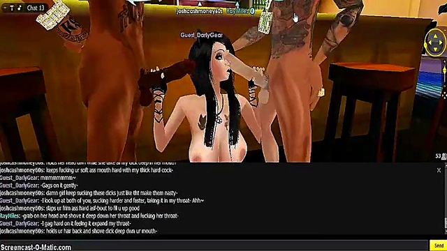 3D Cartoon Anime Girl Gives Intense Blowjob In Sexy IMVU Game Session