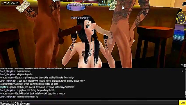 3D Cartoon Anime Girl Gives Intense Blowjob In Sexy IMVU Game Session