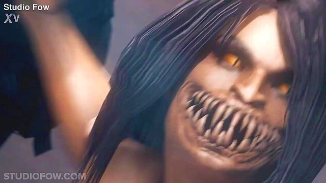 Mileena’s 3D Hentai Handjob & Cowgirl Action With Demon Lovers