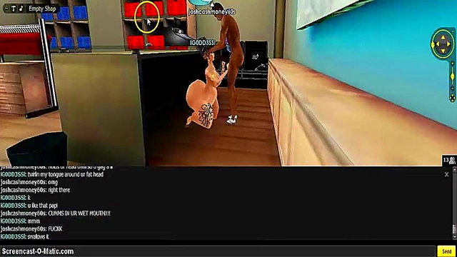 3D Hentai Game Animation – IMVU Couple Enjoy Intense Porn Session