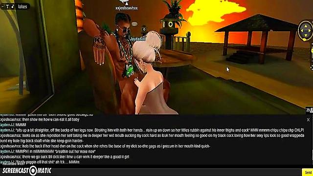 3D Anime Beach Babes Get Wild in IMVU Porn Game Adventure