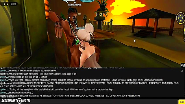 3D Anime Beach Babes Get Wild in IMVU Porn Game Adventure