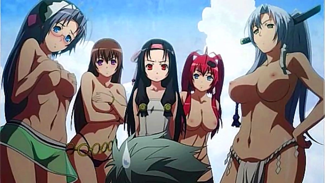 Samurai Gal's Blushing Pleasure in Hyakka Ryoran Anime Adventure