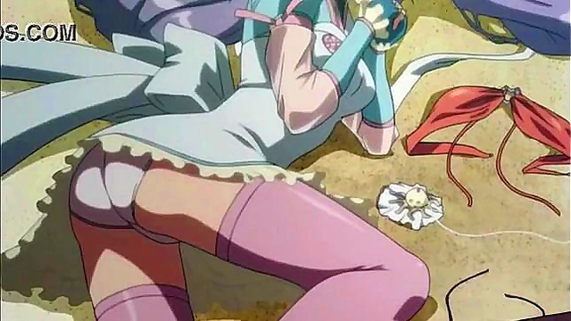 Samurai Gal's Blushing Pleasure in Hyakka Ryoran Anime Adventure