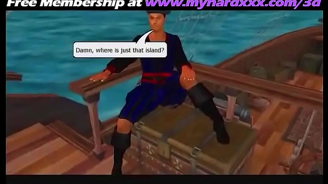 Horny 3D Anime Girl Rides Dick On Pirate Ship For Intense Orgasm