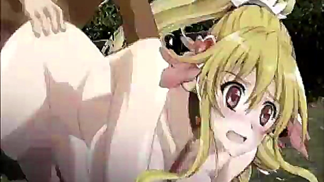 Cute Anime Girl Shows Off Oppai & Gets Pounded From Behind