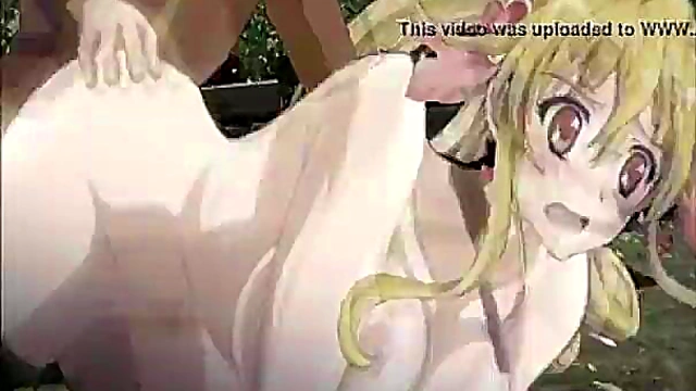 Cute Anime Girl Shows Off Oppai & Gets Pounded From Behind