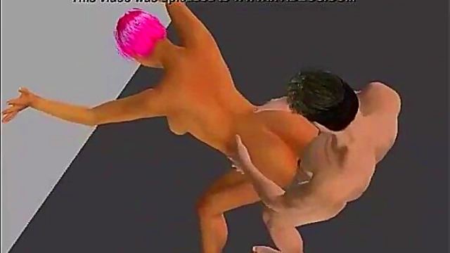 Virtual Big-Titted Anime Babe fucked Hard From Behind in 3D Fantasy