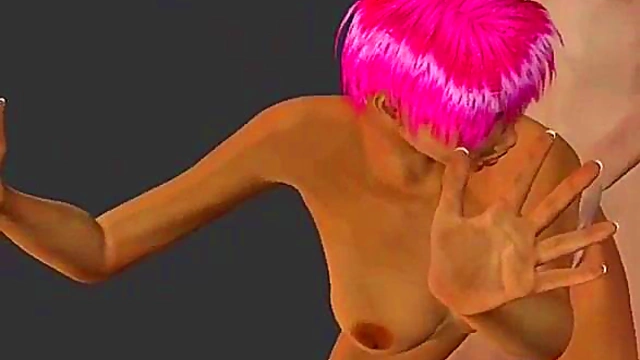 Virtual Big-Titted Anime Babe fucked Hard From Behind in 3D Fantasy