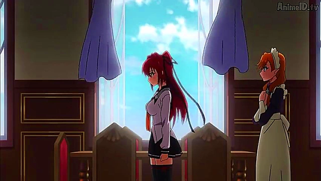 Shinmai Maou No Testament Burst – Anime Couple Engage in Hot Ecchi Action