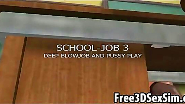 Sexy 3D Cartoon Sucks Dick & Gets Fucked Hardcore Anime Style