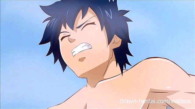 Gray’s Bathroom Fantasy – Fairy Tail Parody With Blowjob & Masturbation Fun