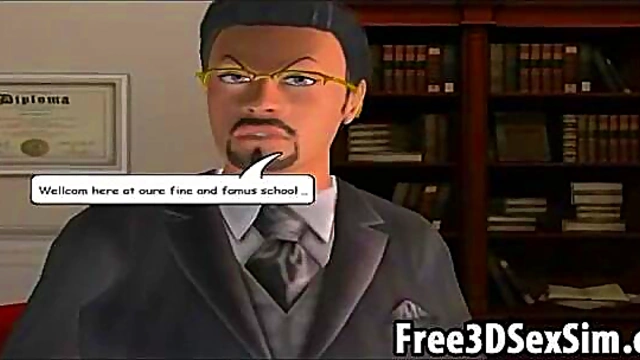 Two 3D Cartoon Babes Seduce Their Horny Boss In The Office For A Steamy Encounter