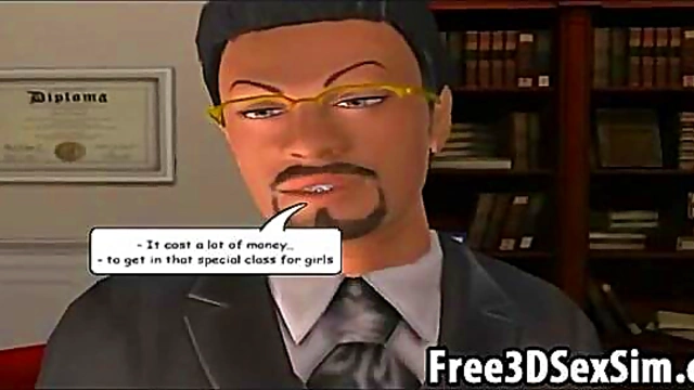 Two 3D Cartoon Babes Seduce Their Horny Boss In The Office For A Steamy Encounter