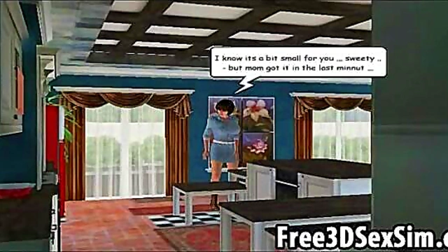 Two 3D Cartoon Babes Seduce Their Horny Boss In The Office For A Steamy Encounter