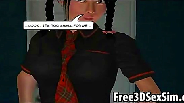 Two 3D Cartoon Babes Seduce Their Horny Boss In The Office For A Steamy Encounter