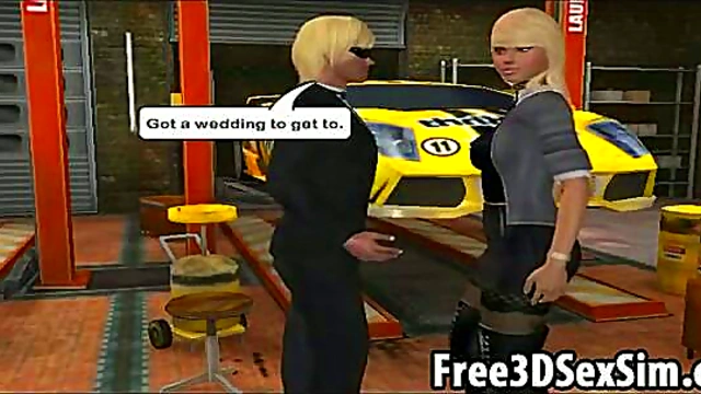 Blonde 3D Anime Babe Sucks Dick & Gets Fucked Hard For Hardcore Orgasm