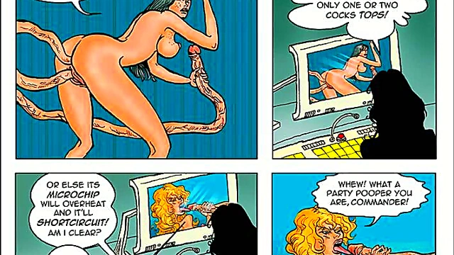 Lesbian Teens Enjoy Wild Manga Group Fun With Toys & Voyeur Action