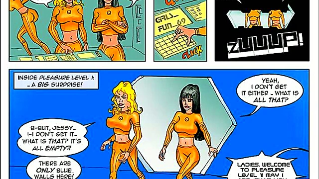 Lesbian Teens Enjoy Wild Manga Group Fun With Toys & Voyeur Action