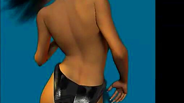 Virtual Anime Babe Dances in Lingerie Before Hardcore Blowjob Session