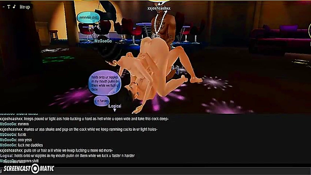 3D Anime Babe Gets Gangbanged Hard In Nighttime IMVU Adventure