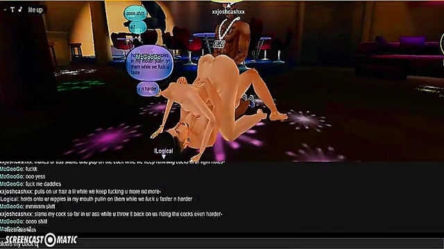 3D Anime Babe Gets Gangbanged Hard In Nighttime IMVU Adventure