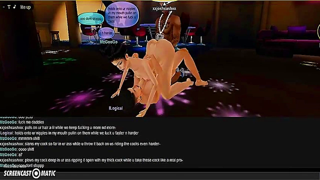 3D Anime Babe Gets Gangbanged Hard In Nighttime IMVU Adventure