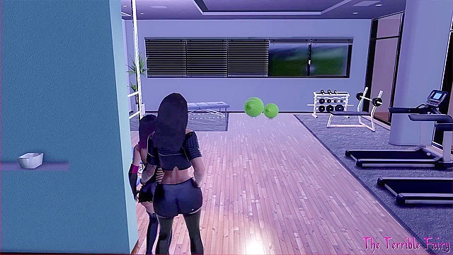 Athletic 3d redhead gets fucked by a big dick futanari girl at the yoga studio