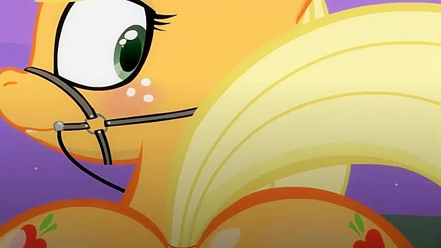 Cartoon porn My little Pony fucking Applejack from the back