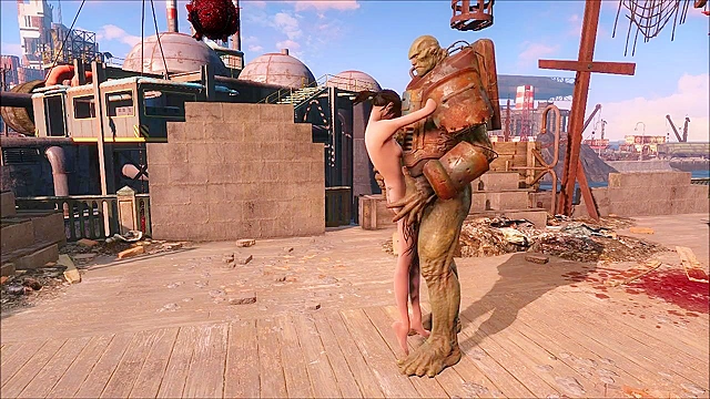 Petite hentai teen gets her faced fucked by fallout monster