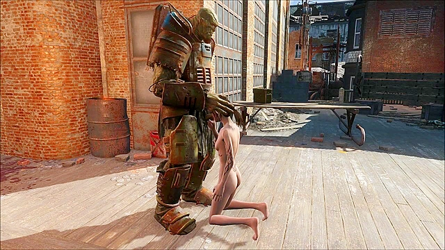 Petite hentai teen gets her faced fucked by fallout monster