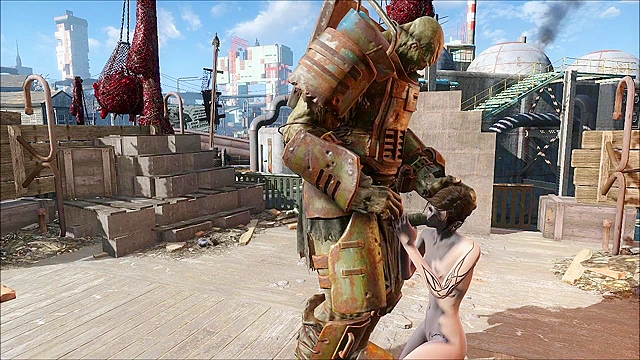 Petite hentai teen gets her faced fucked by fallout monster