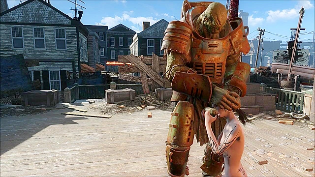 Petite hentai teen gets her faced fucked by fallout monster