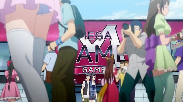 Hot anime bird babe loses her cell phone in her ass crack