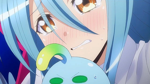 Hot anime bird babe loses her cell phone in her ass crack