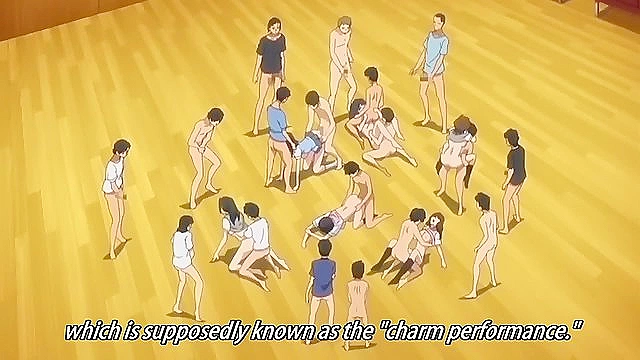 Teen schoolgirls in the drama club have an anime orgy in the gym