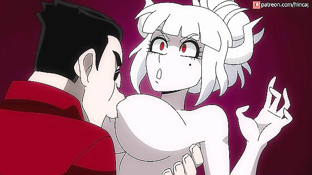 Helltaker Breakfast of Hell - Succubus gets pussy licked and nipple sucked