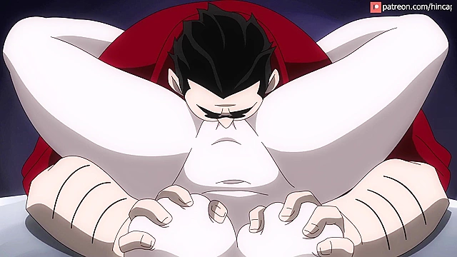 Helltaker Breakfast of Hell - Succubus gets pussy licked and nipple sucked