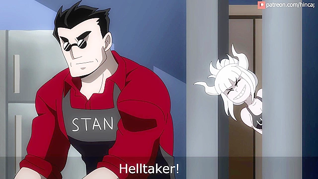 Helltaker Breakfast of Hell - Succubus gets pussy licked and nipple sucked